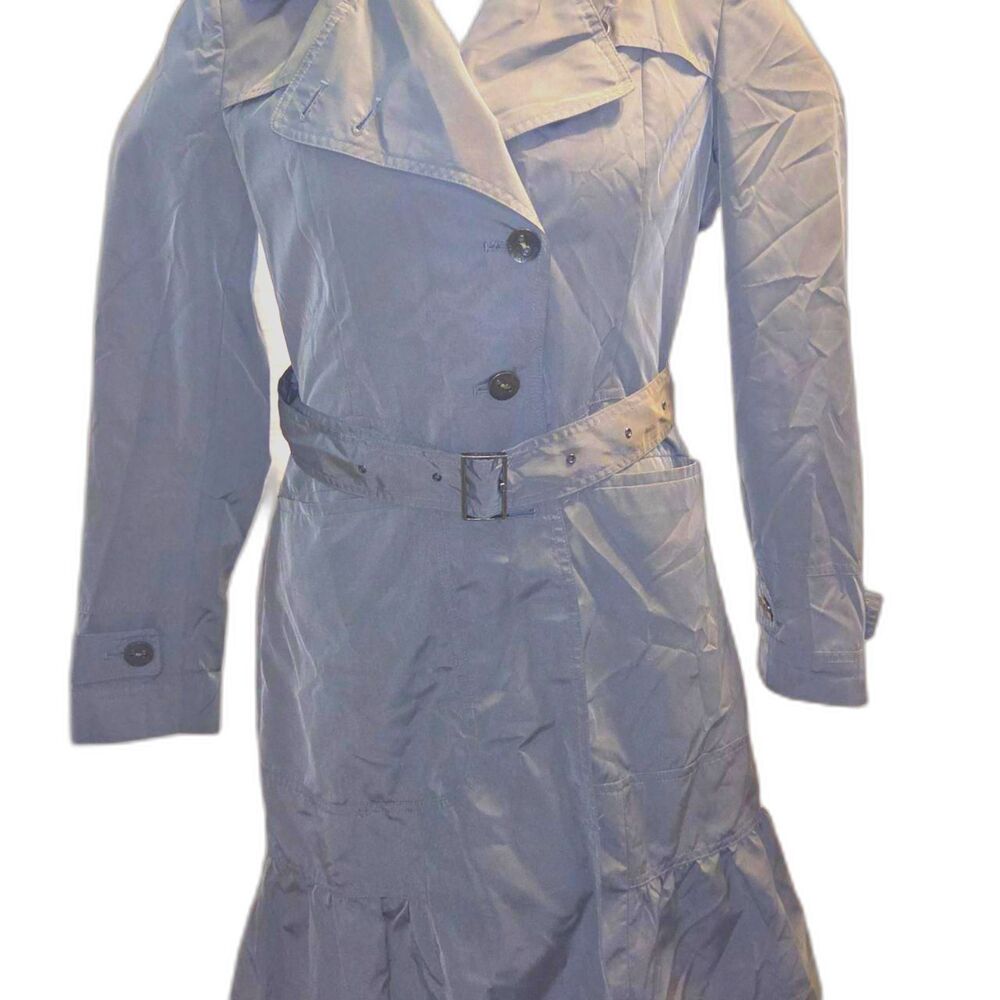 Calvin Klein ruffled hem trench coat-rain coat